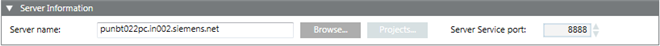 Expander Serverinformationen im manuellen Modus